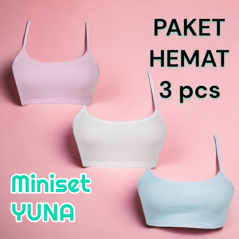 Paket Isi 3 | Size M - L | Miniset Anak Katun YUNA 290