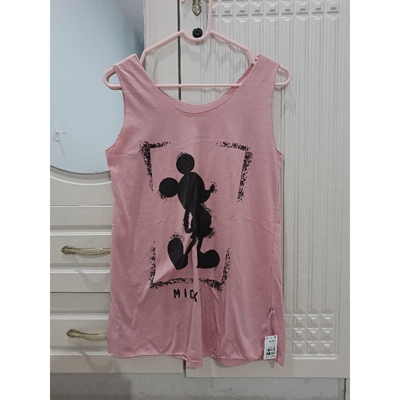 DEFECT SALE Mickey Pink Long TankTop BRAND CICI N CACA