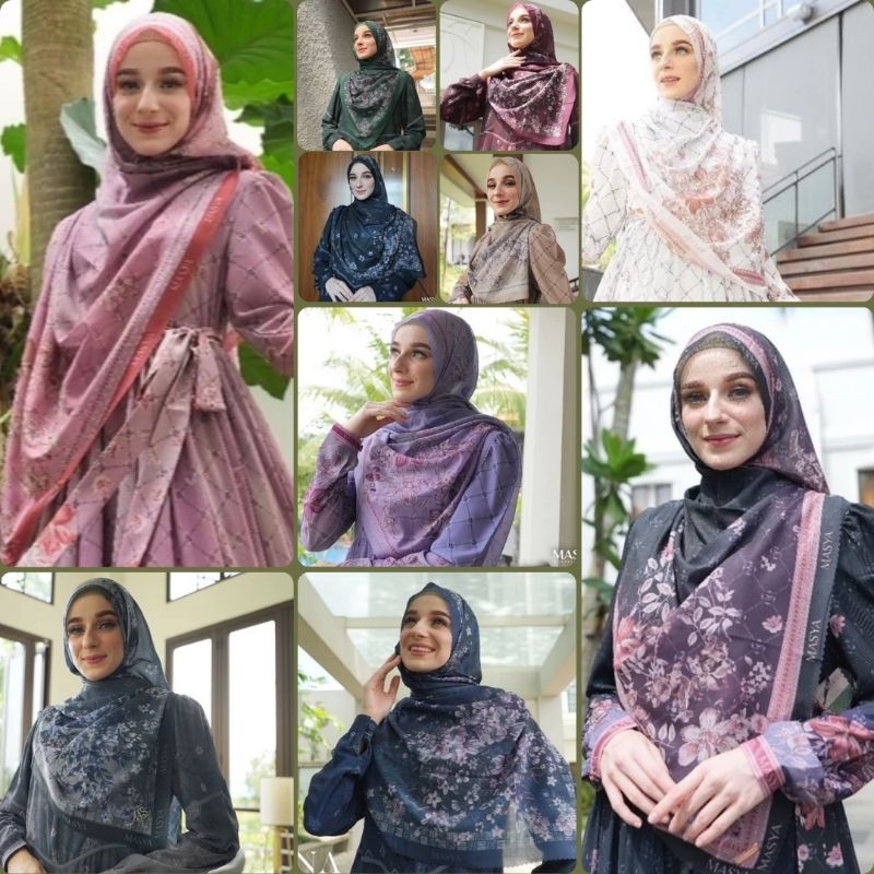 MASYA MADENIA SYARI By MASYA - Jilbab Hijab Kerudung Scarf Segi Empat 4 Voal Premium Lasercut Laser 