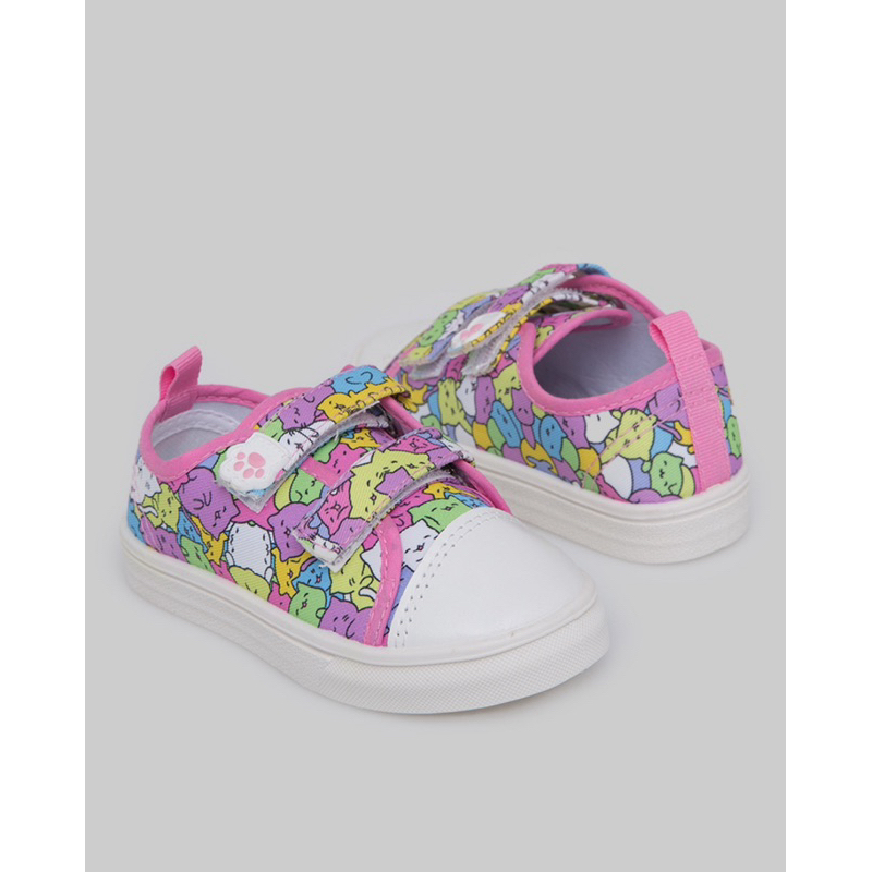 Sepatu Casual Anak Perempuan Little M size 20 Kucing Pink