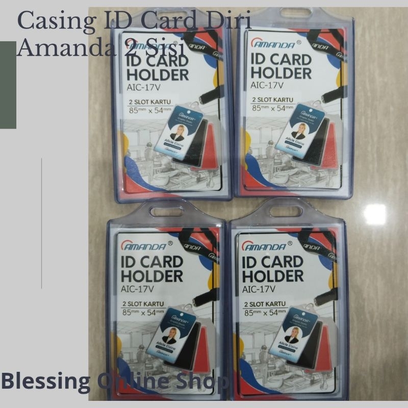 

Id Card Silicon double card / id Case 2 Sisi Transparan