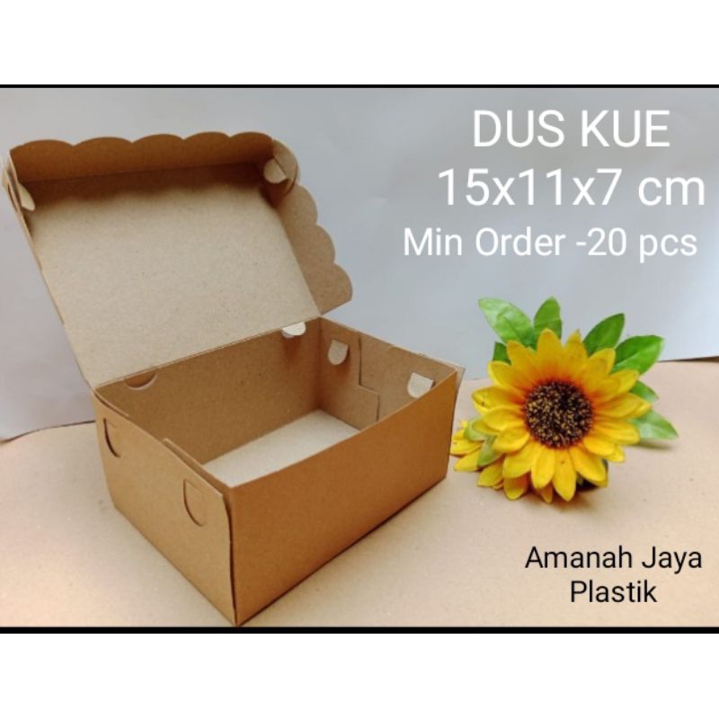 

DUS SNACK/Dus Kue / KRAFT COKLAT Uk 15X11X7 CM_tebal 295