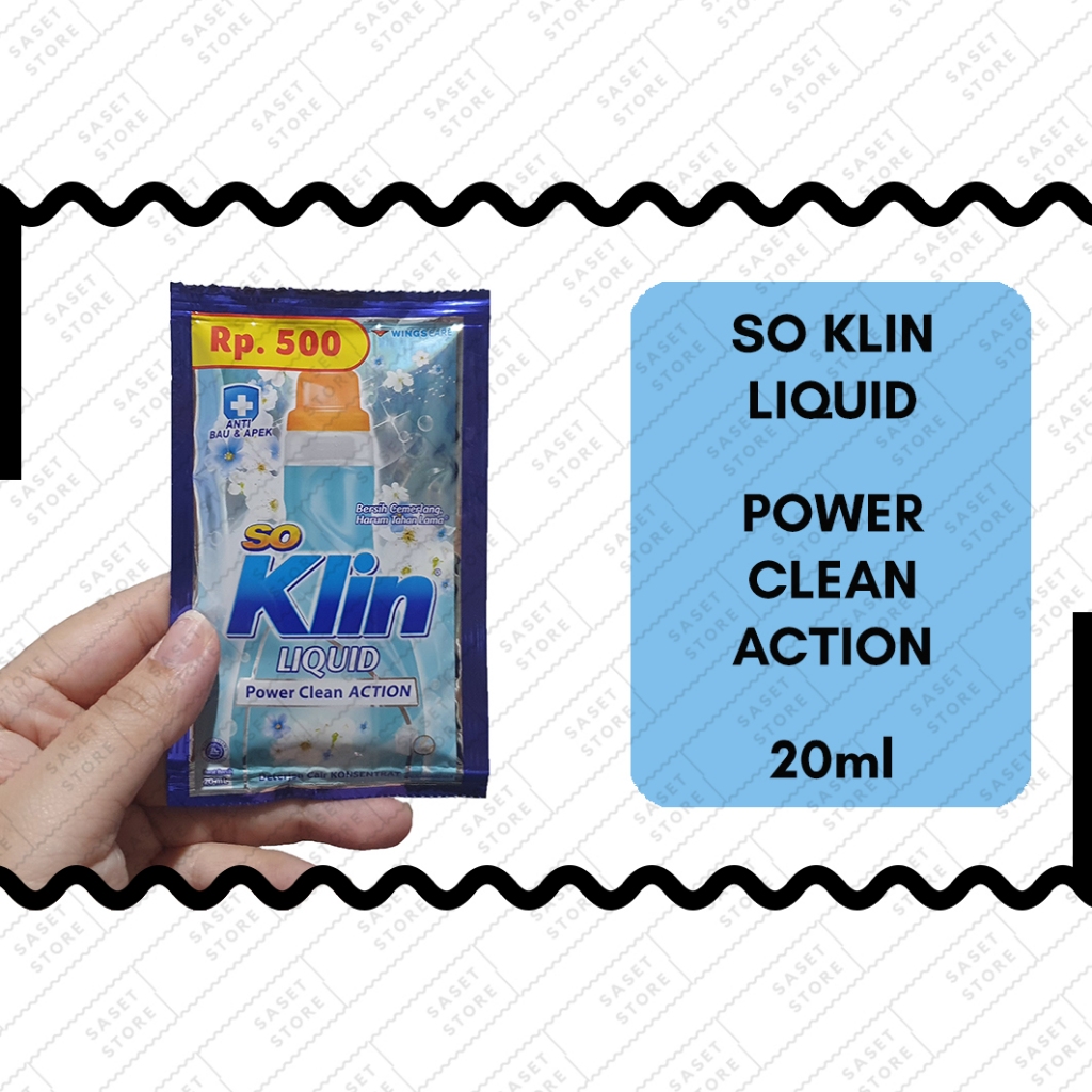 So Klin Liquid Power Clean Action 20ml Sachet Deterjen Cair Konsentrat