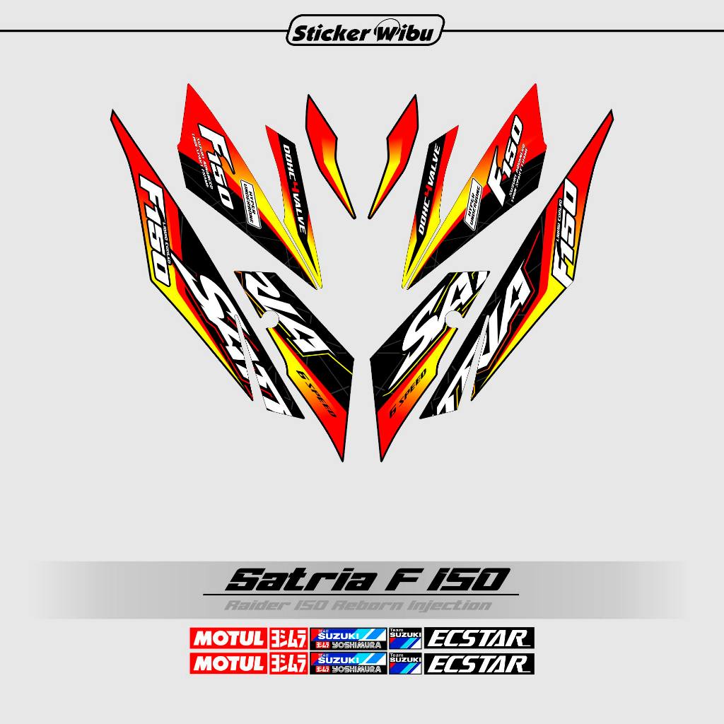 STRIPING SATRIA INJEKSI 150 MOTIF 9 / F150 / SATRIA F 150 / 2016-2022 / STICKER / STRIPING / SATRIA 