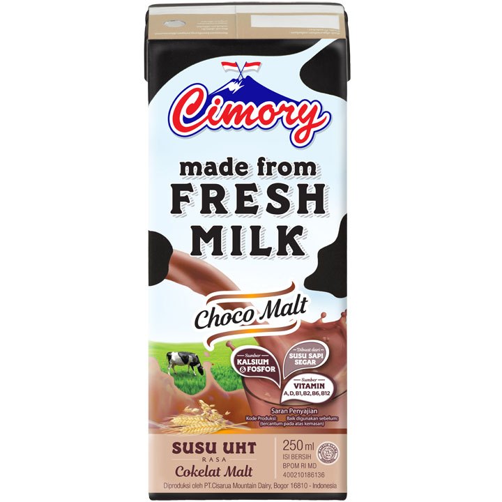 

susu uht cimory 250ml choco malt