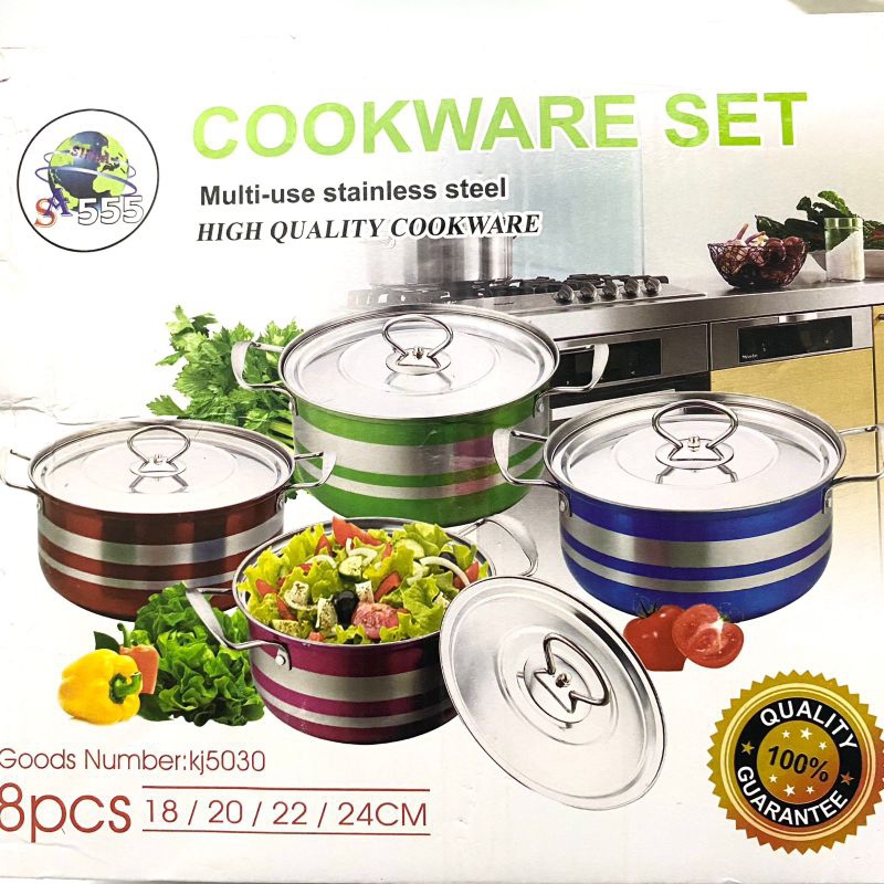 KEYZA - Cookware set SA-555 stainless steel High Quality isi 8