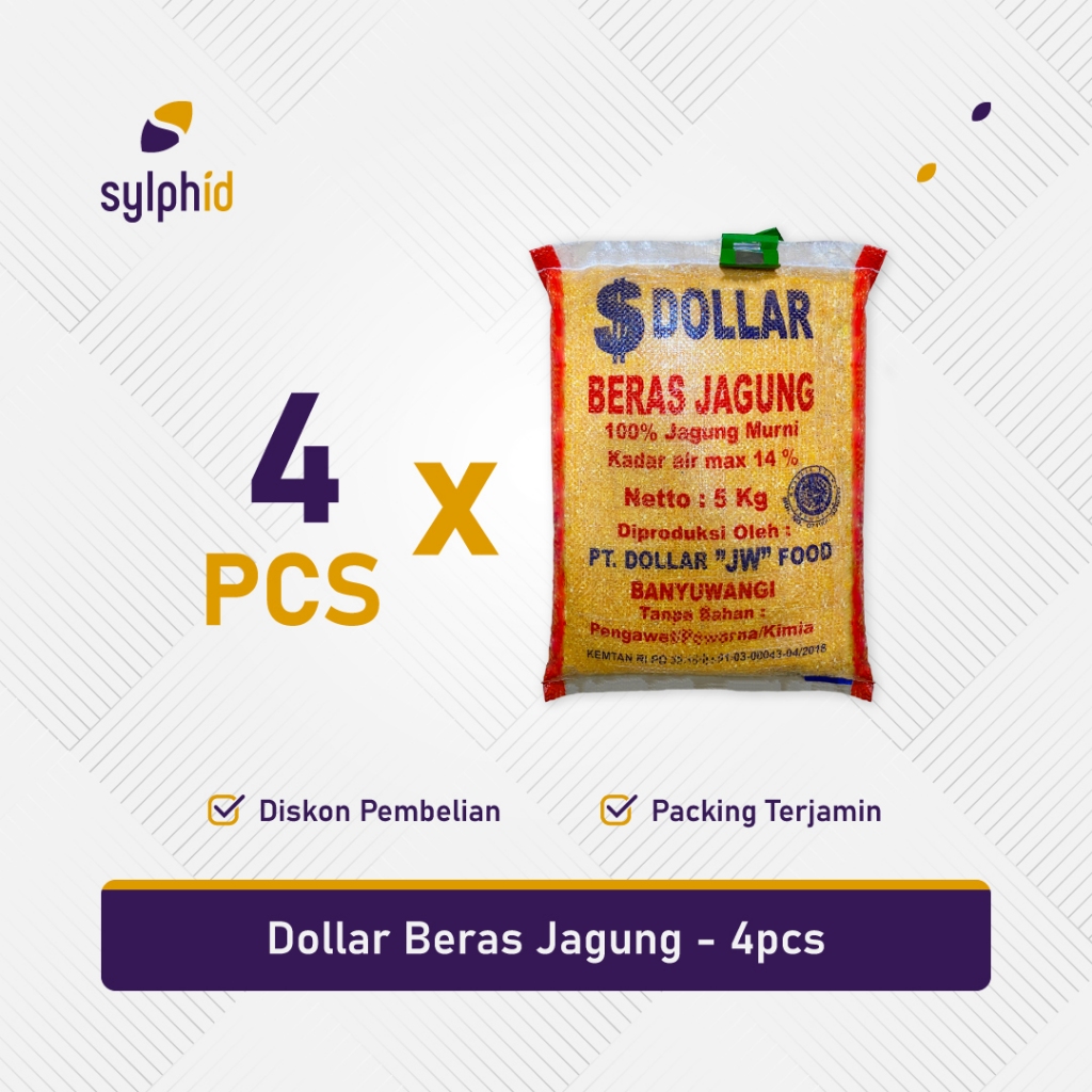 

Beras Jagung Dollar 5 kg / Nasi Jagung Penderita Diabetes 5000g (4 pcs)