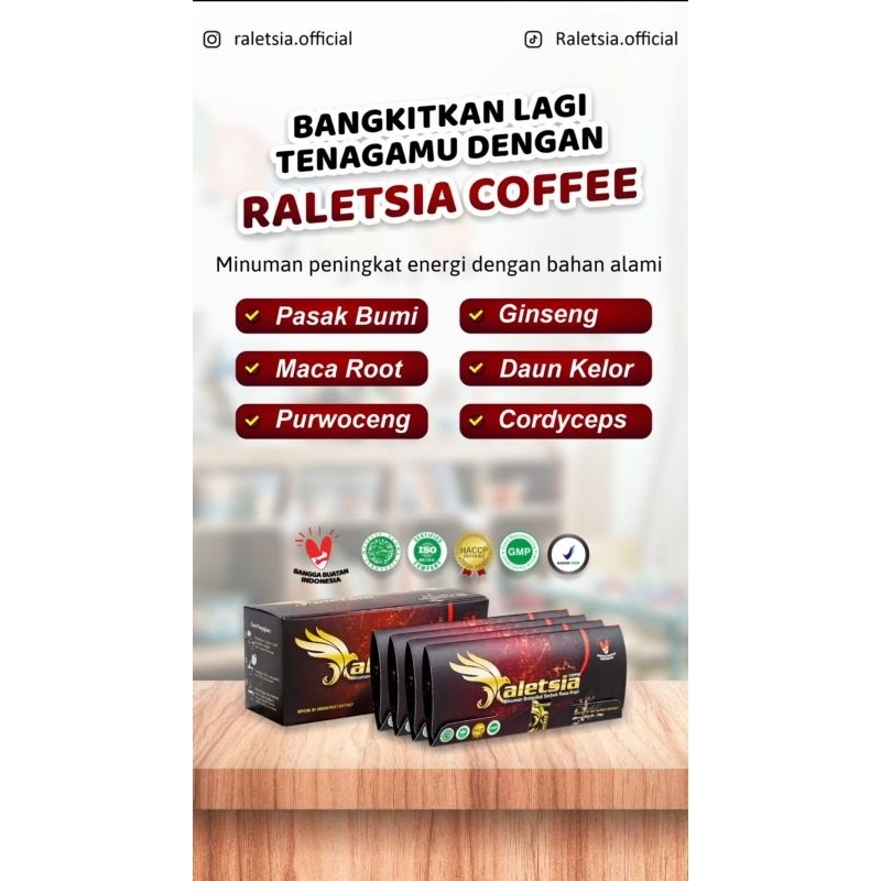 

Raletsia Coffee 1 box isi 5 Sachet || Coffee Stamina Pria Dewasa