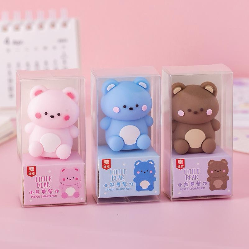 

RAUTAN PENSIL BEAR [INCLUDE ERASER] Penghapus Pensil Orotan 【Sparkle Sapphire】