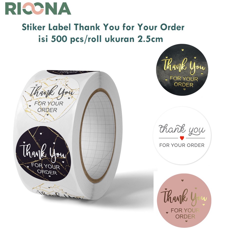 

Terkini 5 pcs Stiker Label Thank You For Your Order