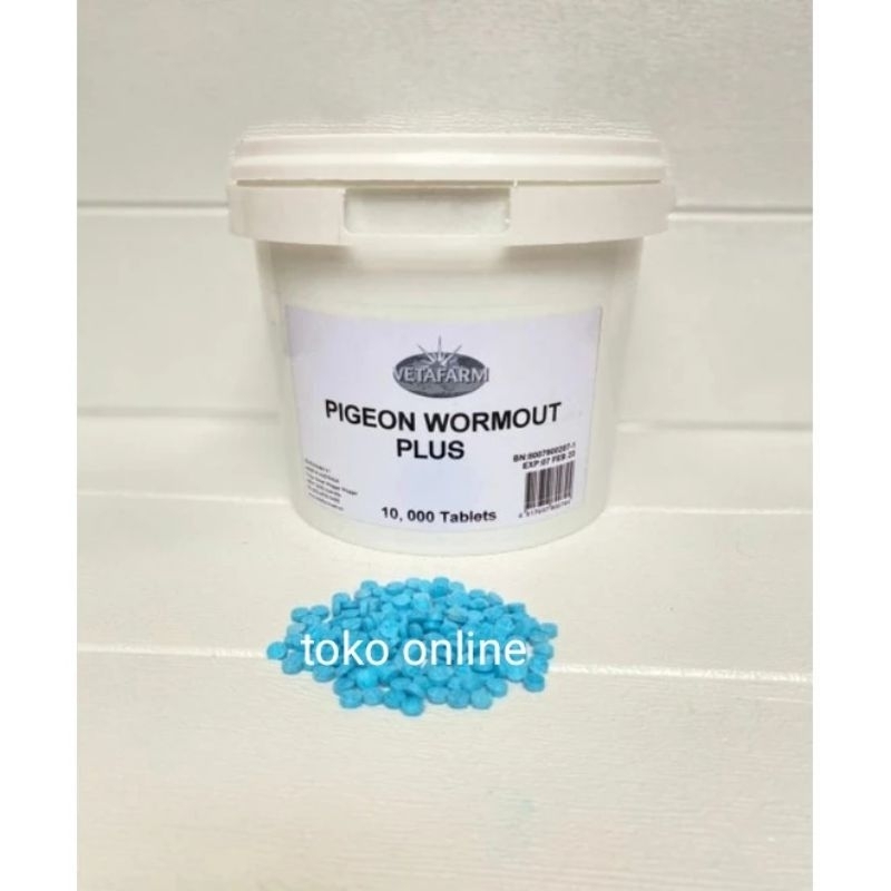 WORMOUT VETAFARM 1tablet obat cacing burung merpati
