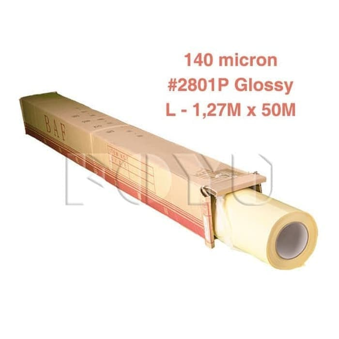 

Plastik Laminating Cold Dingin Roll 140 mic 127CM x 50M Glossy 2801P