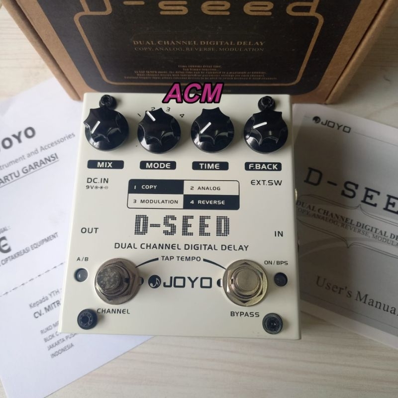 PEDAL EFFECT GITAR JOYO DSEED DUAL CHANNEL DIGITAL DELAY EFFECT GITAR D-SEED