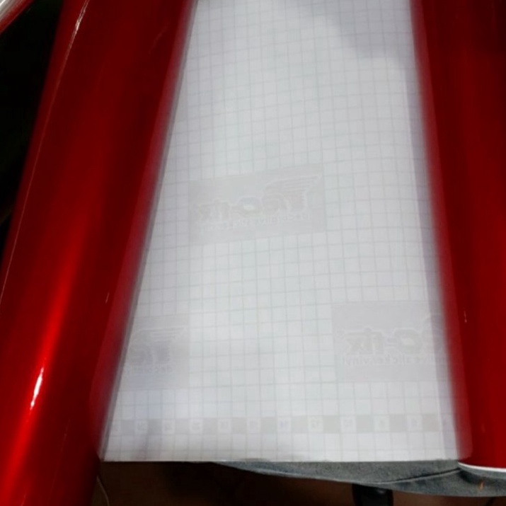 Terlaku Sticker Stiker Skotlet Merah Candy Glossy Merah Metalik Glossy Profix