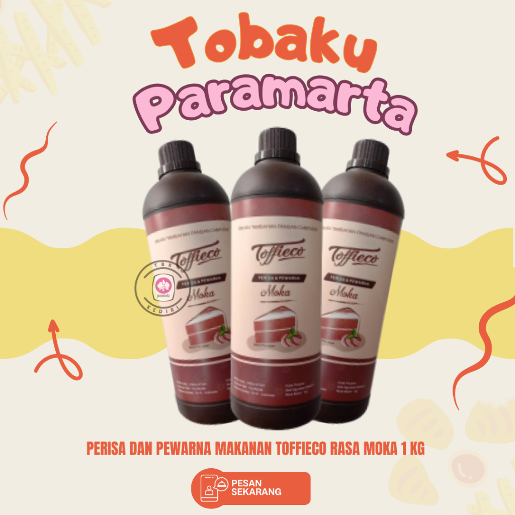 

PERISA DAN PEWARNA MAKANAN TOFFIECO RASA MOKA 1 LITER / PERISA DAN PEWARNA MAKANAN TOFFIECO / TOFFIECO