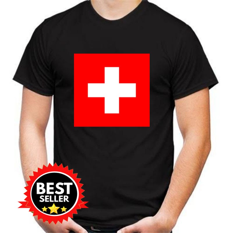 T-Shirt Swiss Flag Kaos