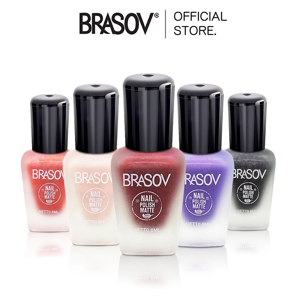 Qeila - BRASOV Kutek Matte Nail Polish Matte Cat Kuku l Netto 8 ML l Kutek Matte Series
