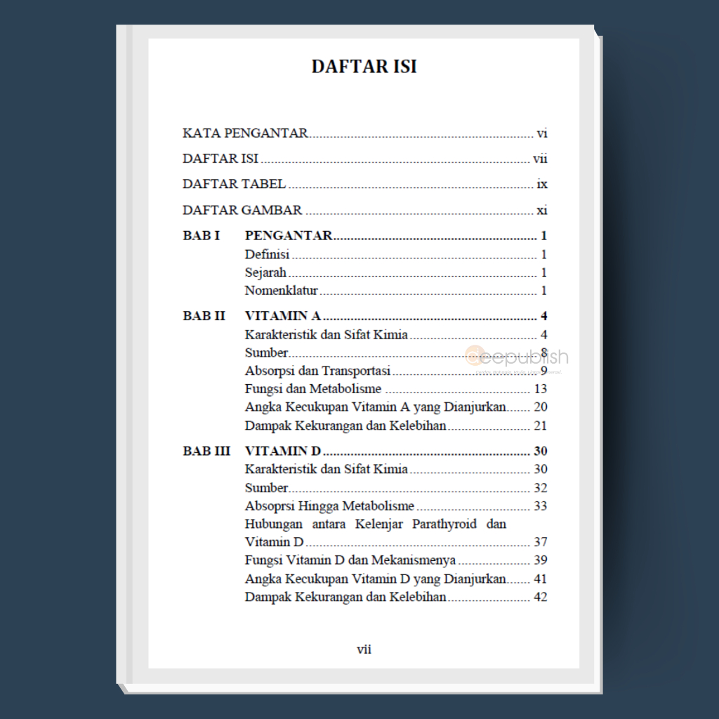Deepublish - Buku Vitamin Larut Lemak, Metabolisme dan Interaksinya dengan Zat Gizi dan Obat (BW) - BUKU KESEHATAN-2