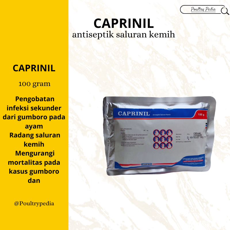caprinil 100 gram - antiseptik saluran kemih pada unggas