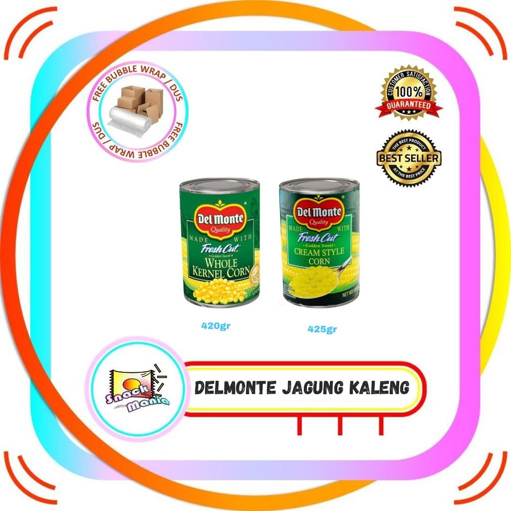 

DELMONTE Jagung Whole Kernel / Cream Style Corn - Butiran / Krim