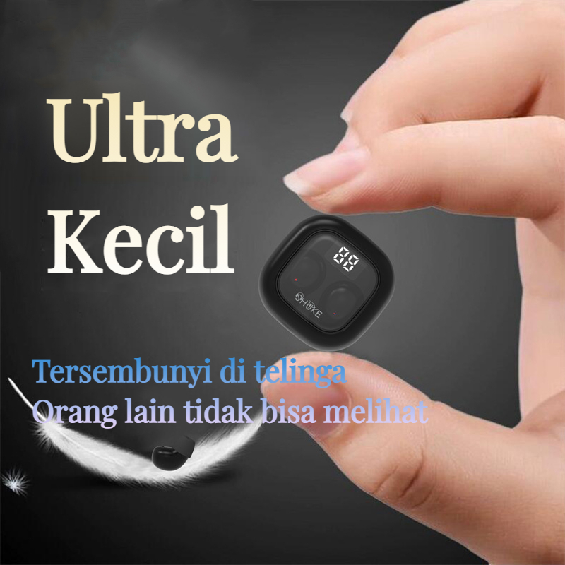 SK19 Headset Bluetooth Nirkabel Binaural In-Ear Ultra Kecil Mini Penghilang Kebisingan Kualitas Ting