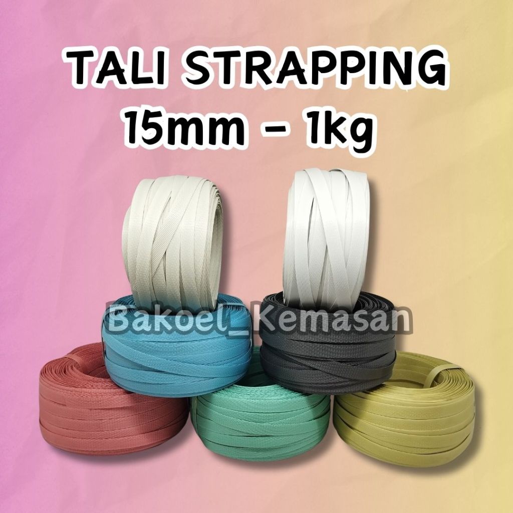 Tali Strapping Band 15mm / Tali Strapping Packing 15 mm Plastik Ikat Barang 1 kg