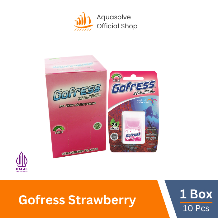 

[BOX] Gofress Xylitol Strawberry Permen Mint Penyegar Nafas (10 Pcs)