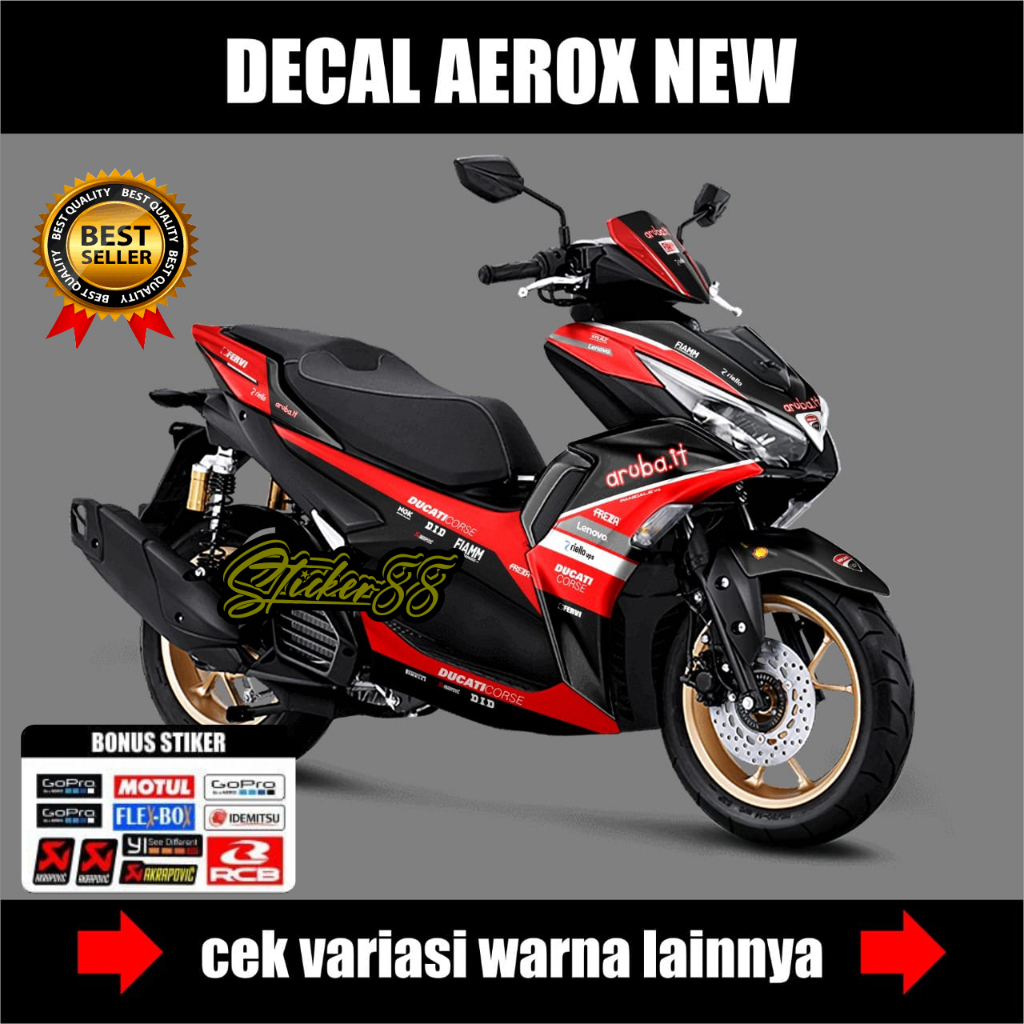 DECAL STICKER FULL BODY YAMAHA AEROX NEW / STIKER FULL BODY AEROX
