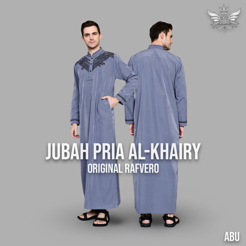 Jubah pria Al Khairy Dewasa  - Jubah bordir - gamis pria bordir - gamis pria dewasa