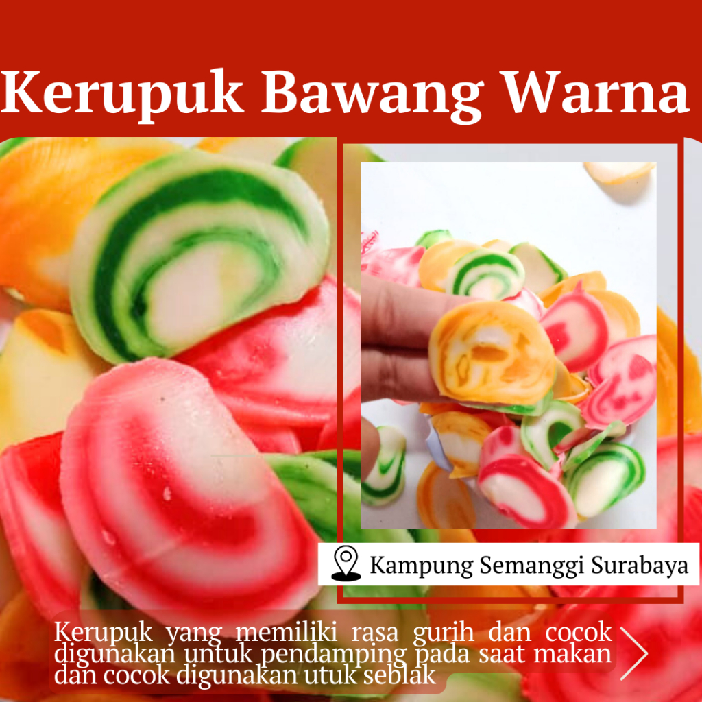 

Kerupuk bawang warna, Kerupuk Seblak, Kerupuk Mentah, Kerupuk termurah, agen kerupuk surabaya COD