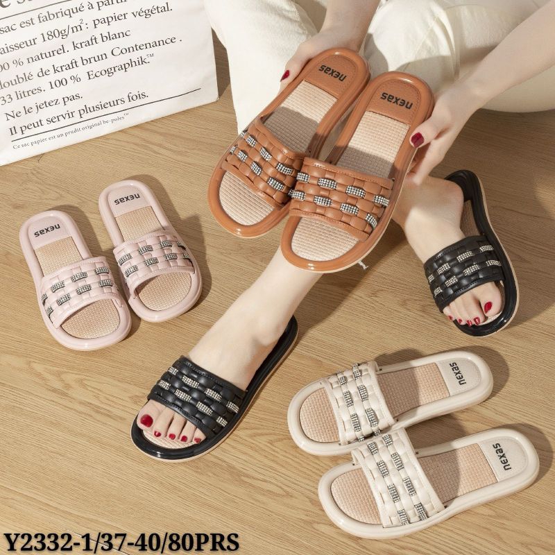 Sandal jelly karet dewasa model Slop Varia anyaman NEXAS 37-40