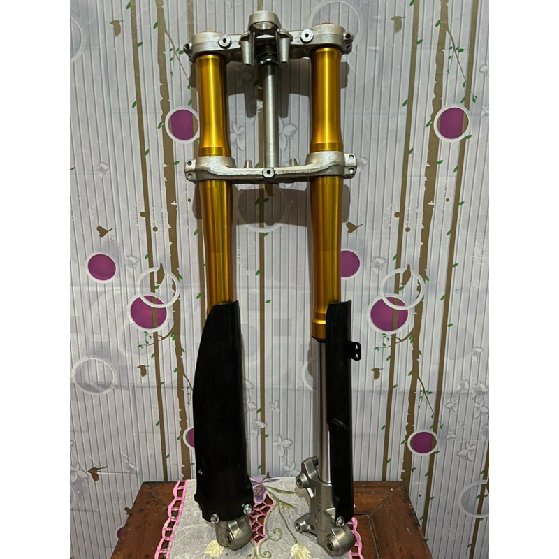 SHOCKBREAKER DEPAN USD UPSIDE DOWN KLX 150 BF GOLD, ORIGINAL COPOTAN