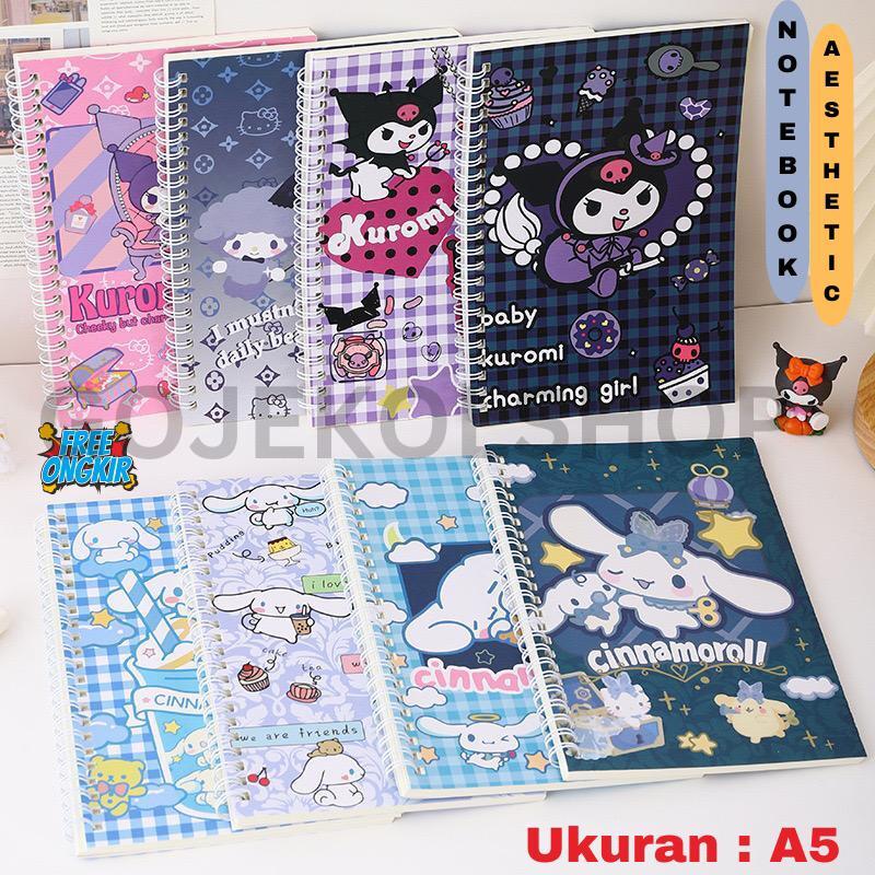 

Buku Tulis Sekolah A5 Anak SD Sanrio Kuromi / Notebook Anak Cinamoroll / Buku Catatan Anak