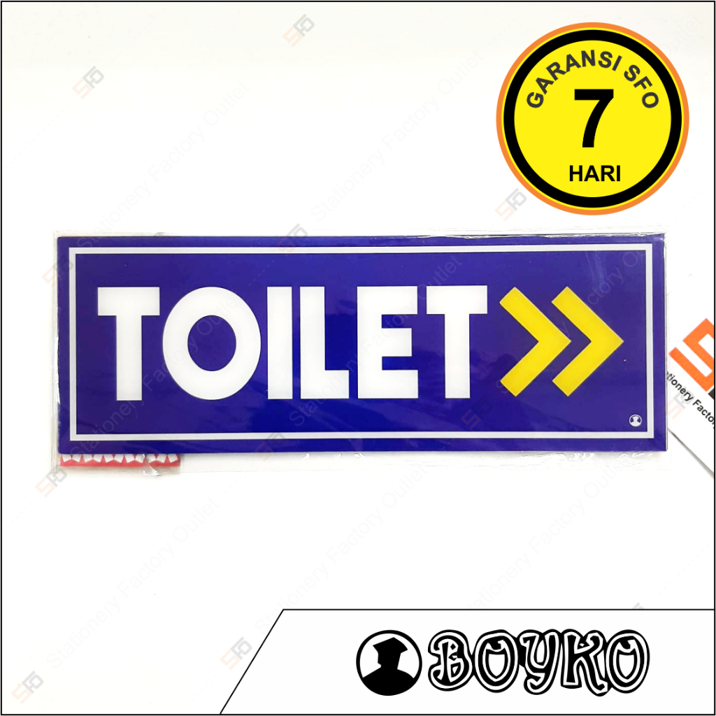 

Akrilik Arah Toilet - Acrylic Sign Standard 25cm x 9cm - SFO Semarang Official