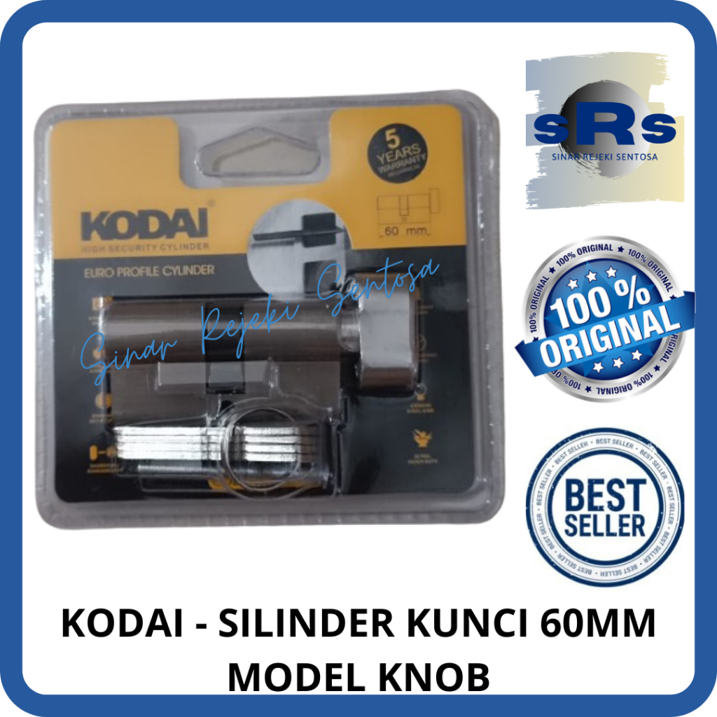 KODAI - SILINDER KNOB/KENOP PINTU/SILINDER KUNCI MODEL KNOB 60MM
