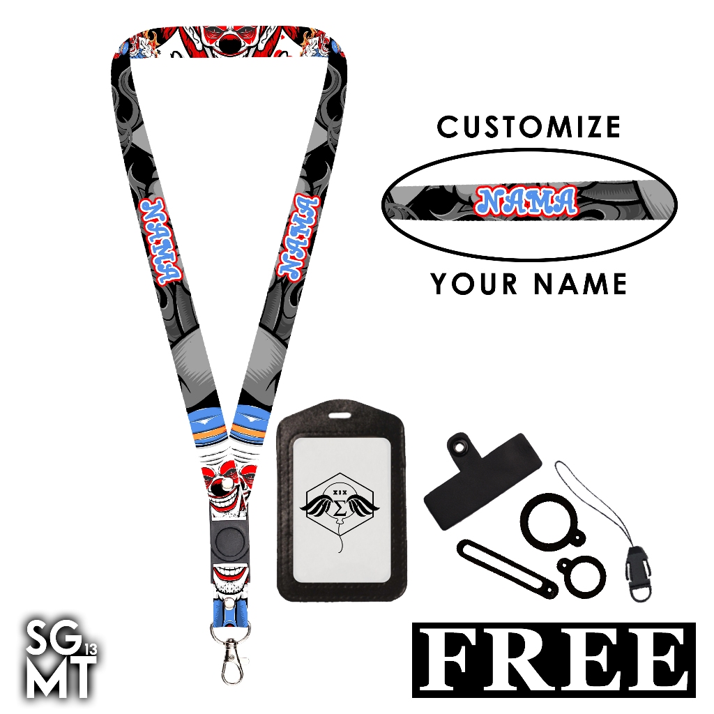 

RK BISA SATUAN Lanyard Custom Nama Printing Full 2 Sisi Ukuran 2cm Satuan Murah Bisa Request Nama