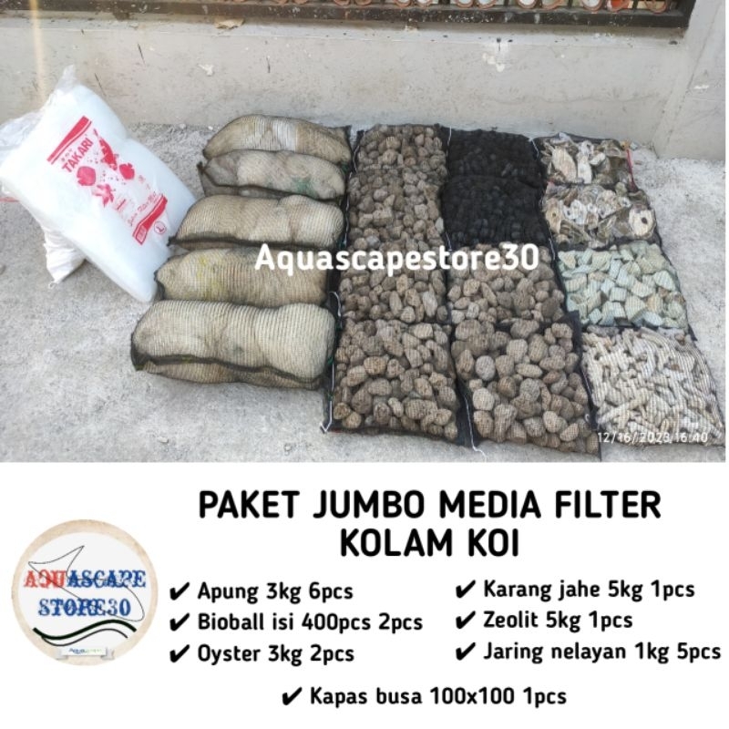 paket jumbo media filter kolam koi siap pakai / paket filter kolam koi / paket lengkap media filter 