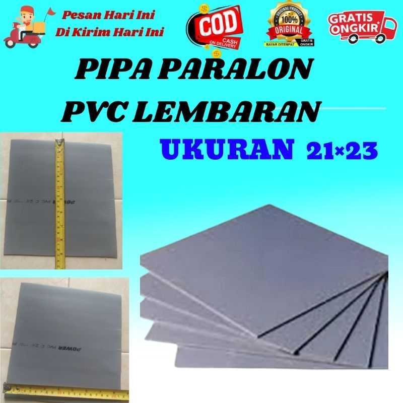 PVC LEMBARAN PIPA PARALON LEMBARAN 21× 23 cm Untuk Bahan Miniatur KENBI123