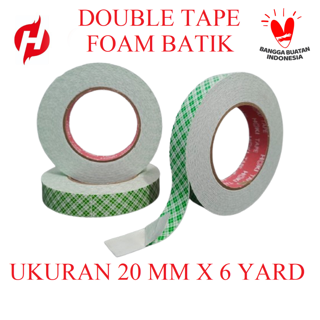 

Isolasi double Tape Busah 20mm*6yard full tape foam sunfine - BATIK_______066