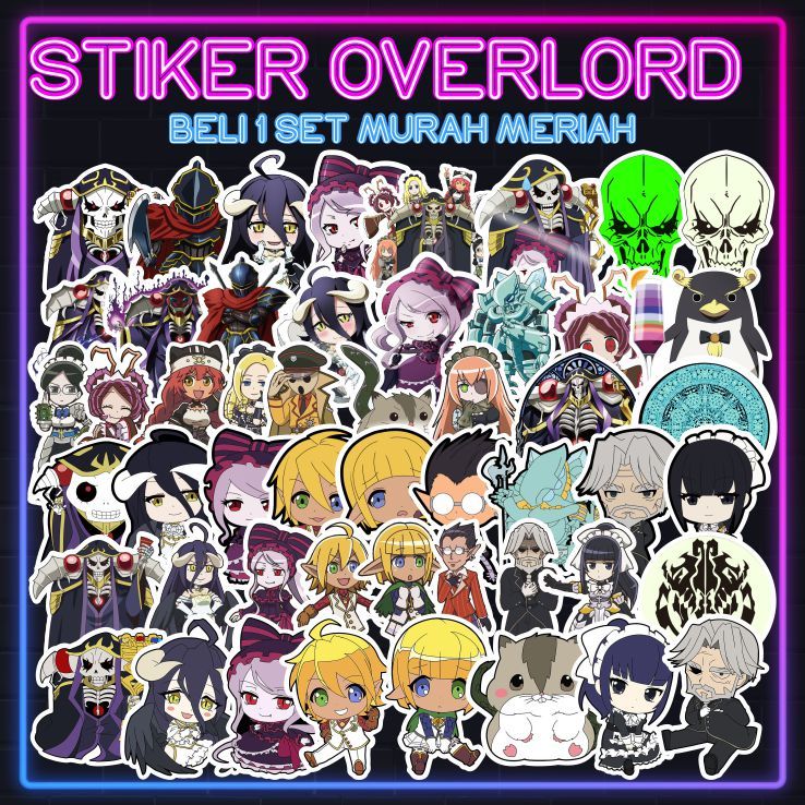 

[1 Set] Stiker Overlord Sticker Anime Murah Meriah - ddu-du sticker