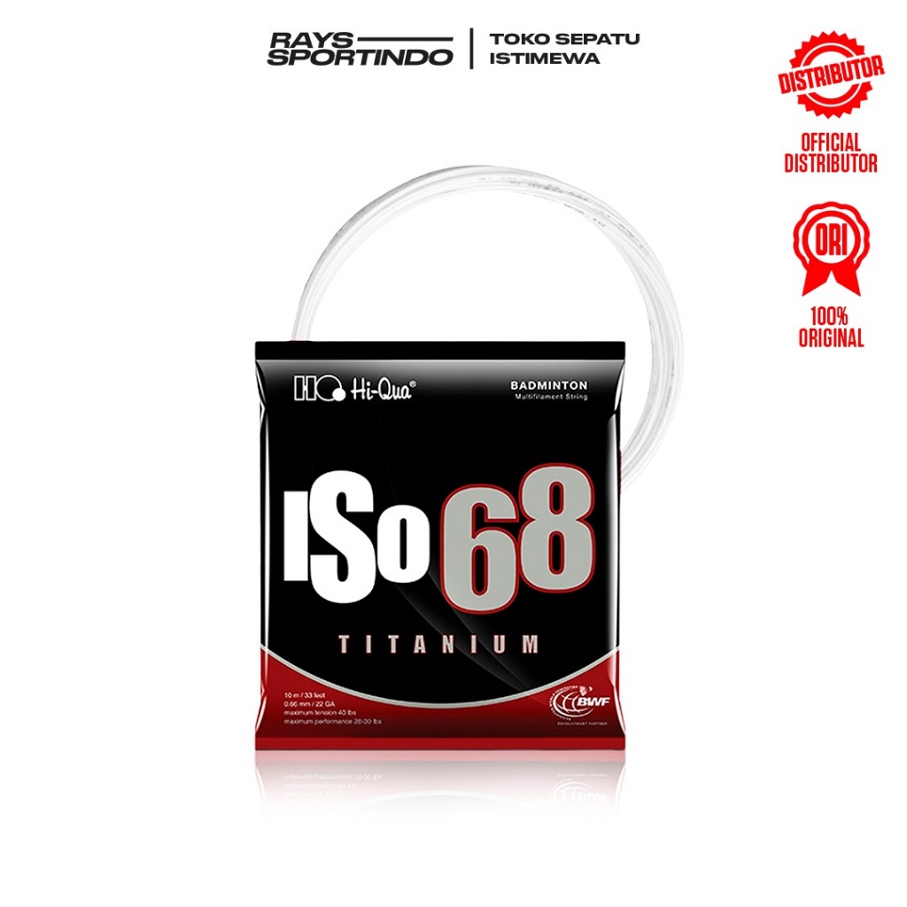 SENAR RAKET BADMINTON SENAR HQ ISO 68 TITANIUM