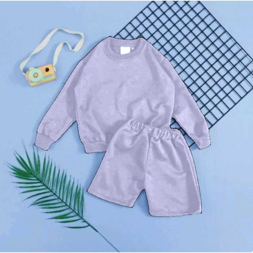Sweater Set Anak Celana Pendek 1 - 6 Tahun //Setelan Baju Anak Sweater Training Jogger Olahraga Laki