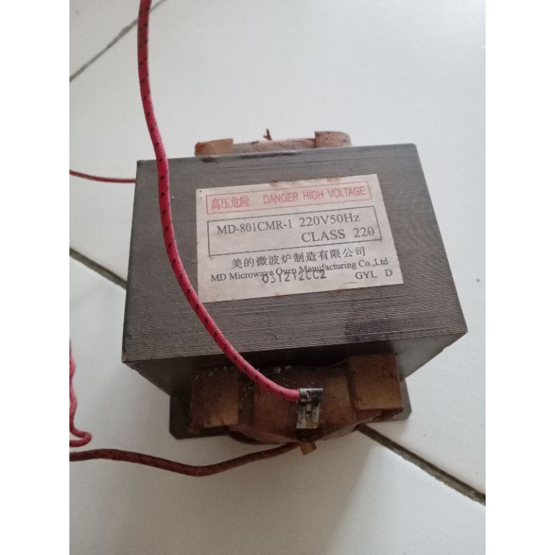 trafo mot bekas microwave/ oven 800 watt