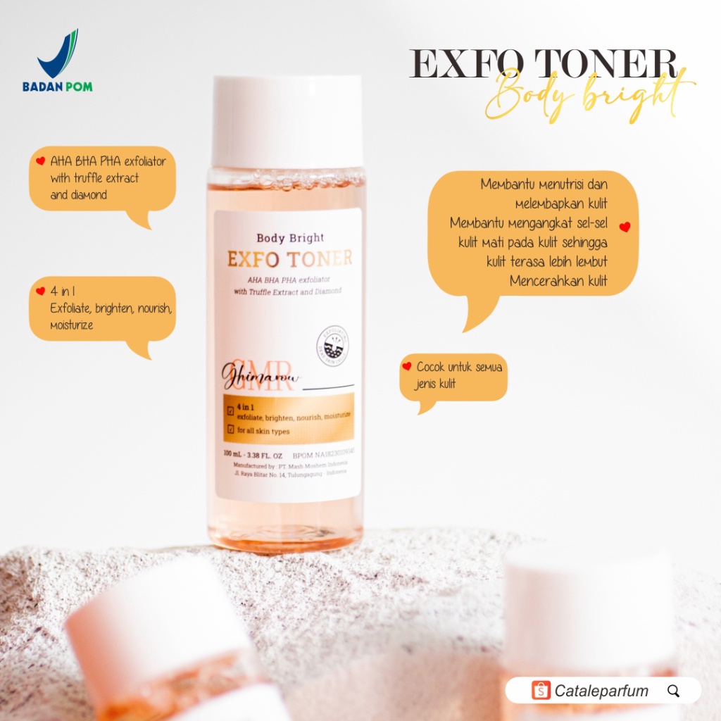 Terlaku CATALE Body Bright Ghimarow Exfo Toner  1mL AHA BHA PHA Exfoliator with Truffle Extract and 