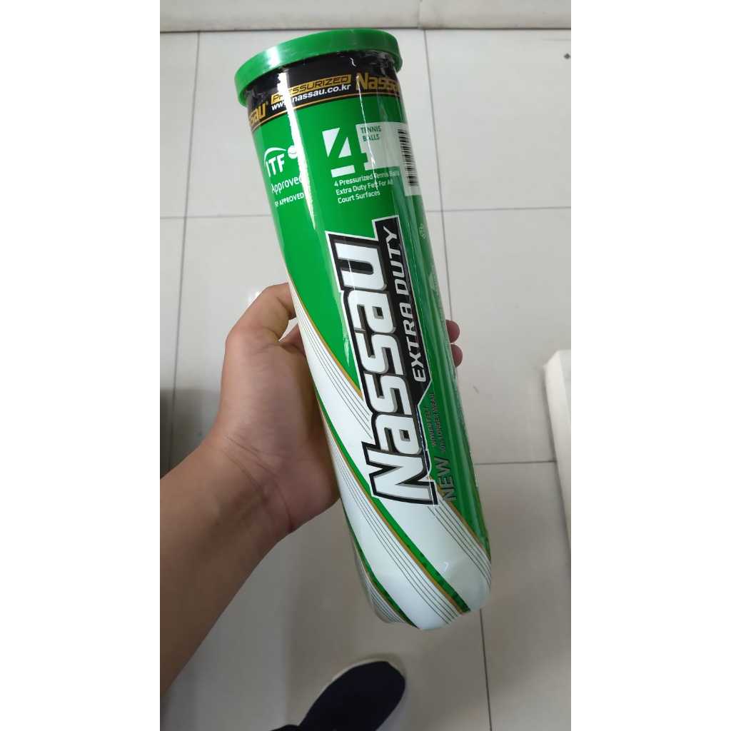 Bola tenis nassau hijau isi 4