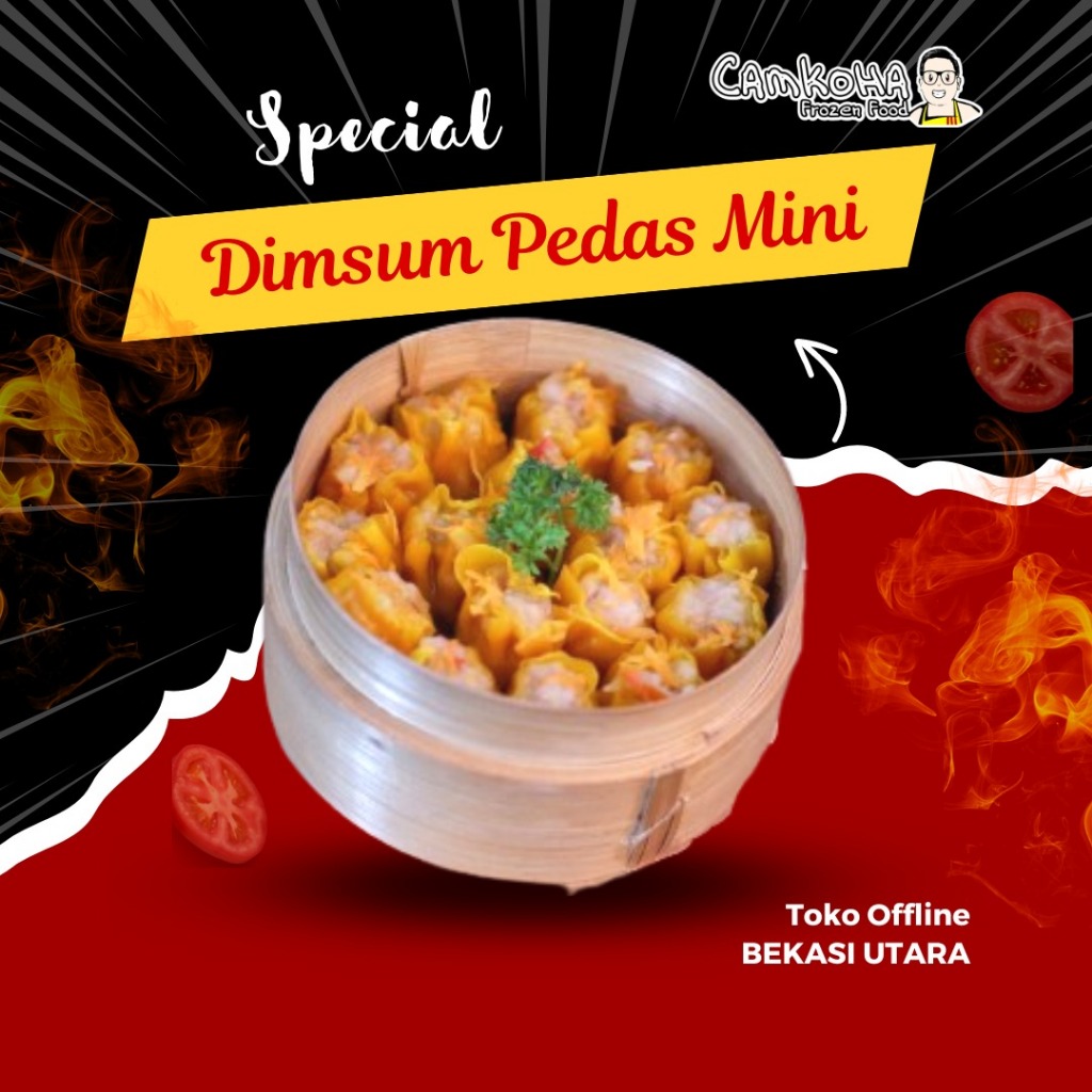 

BEKASI Dimsum mini pedas isi 50pcs, 80pcs & 147pcs ( INCLUDE SAUS ) Dimsum Camkoha