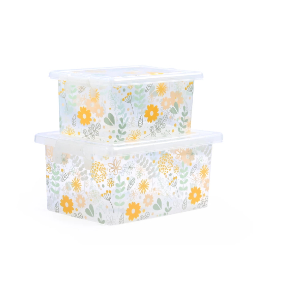 BOX CONTAINER BENING PLASTIK TRANSPARANT BESAR KOTAK SERBAGUNA PENYIMPANAN PLASTIK 1.9L