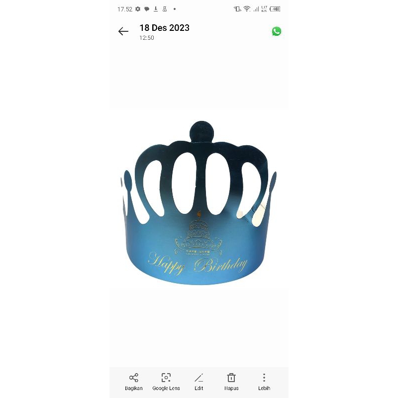 TOPI ULANG TAHUN MAHKOTA BAHAN KERTAS