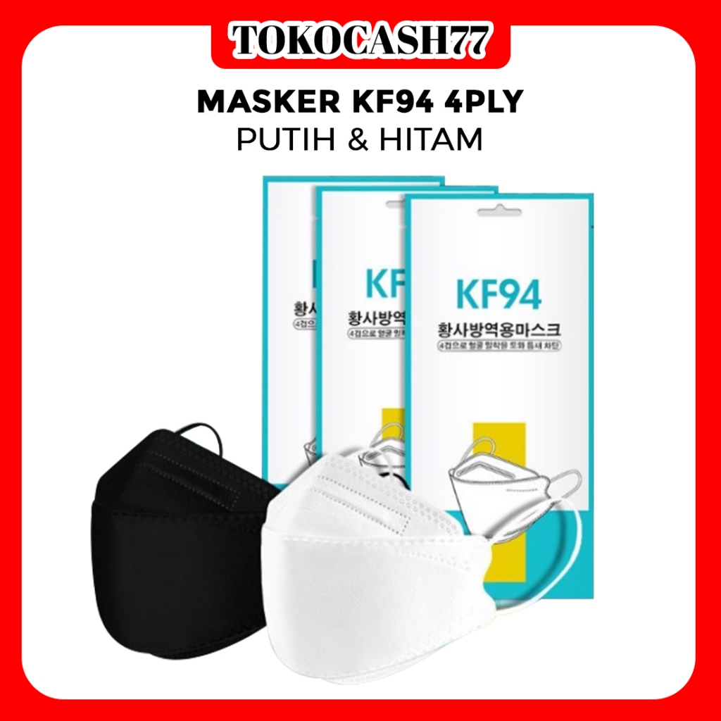 GROSIR MEDAN - MASKER KF94 4PLY PUTIH DAN HITAM