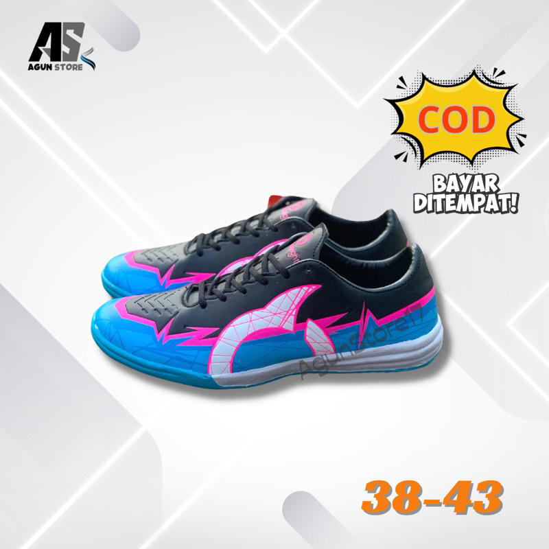 Terbaru sepatu futsal ortus catalyst raiden cyan fg in hitam